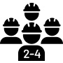 Seating capacity for 2-4 riders.