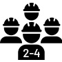 Seating capacity for 2-4 riders.