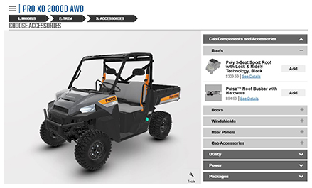 Polaris build configurator for commercial vehicles