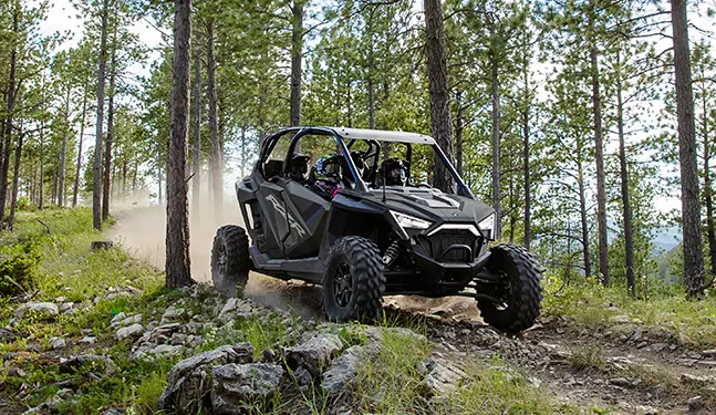 RZR-PRO-XP riding through the woods