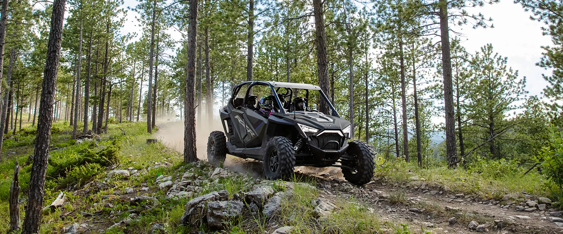 RZR-PRO-XP riding through the woods