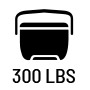 Capacité de charge de 300 livres.
