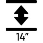 Up to 14 inches of ground clearance.