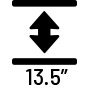 Up to 13.5 inches of ground clearance.