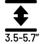 3.5-5.7 inches of ground clearance.