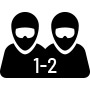 1-2 person seating capacity.