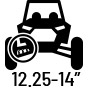 12.25-14 inches of suspension travel.