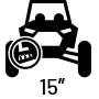 15 inches of suspension travel.