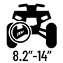 8.2-14 inches of suspension travel.