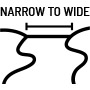 Narrow to Wide trail capability.