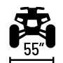 Up to 55-inch wide vehicle.