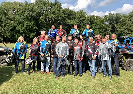 Polaris employees on a special riding event