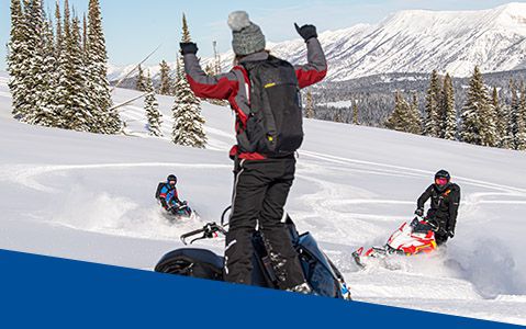 Polaris Snowmobiles vehicle riders