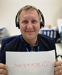 A Polaris information services employee