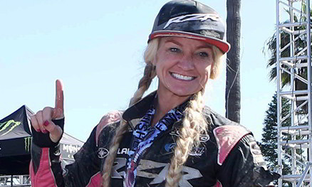 Kristen Matlock wearing RZR gear