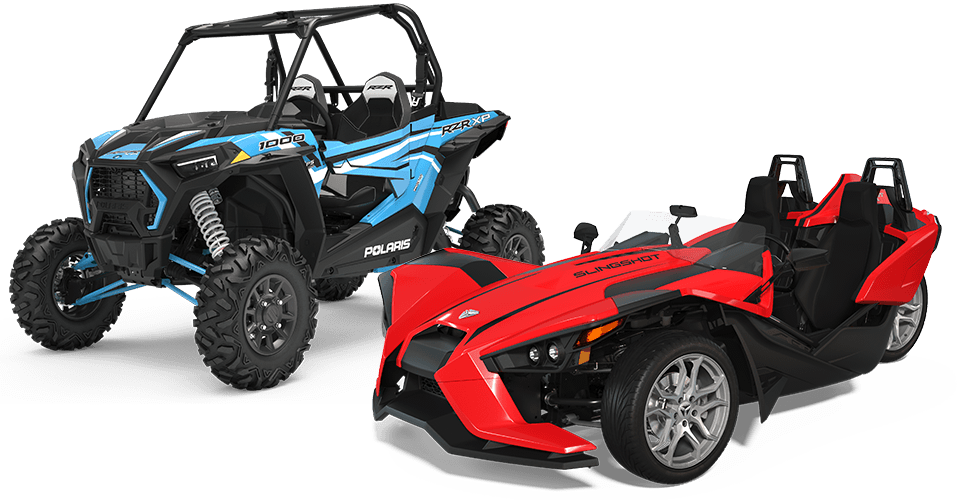 Image of a RZR 1000 and a Slingshot