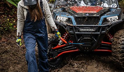 General XP 1000 after mudding featuring Polaris HD Plus winch