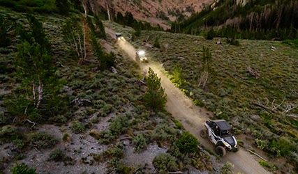 GENERAL XP 1000's on-road through a trail