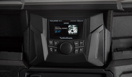 Rockford Fosgate Stage 1 audio and pmx-2 head radio unit in the Polaris GENERAL XP 1000