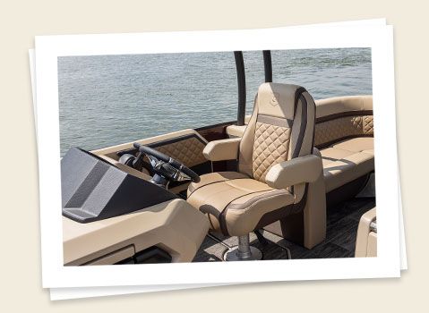 captain's chair on a godfrey aquapatio sundeck pontoon