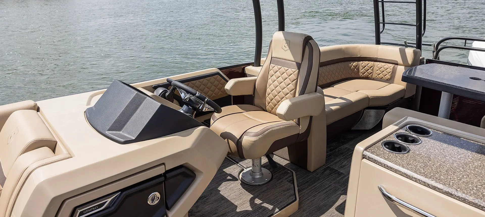 Pic of people on the Monaco Split Bench boat