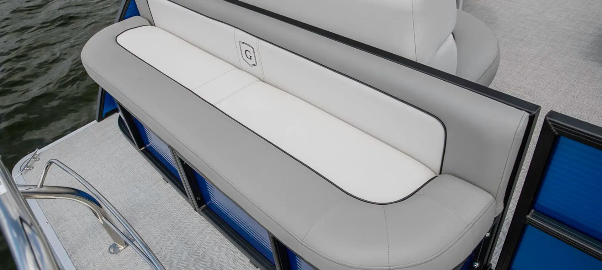 stern bench seat on a godfrey monaco cruise pontoon