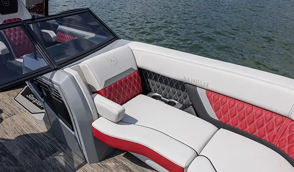 seating on a godfrey sanpan twin pontoon