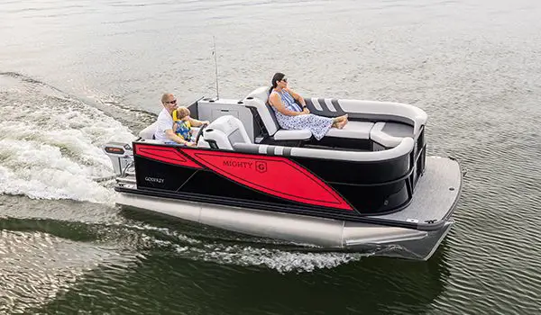 vue latérale d’un ponton godfrey mighty g cruise sur un lac