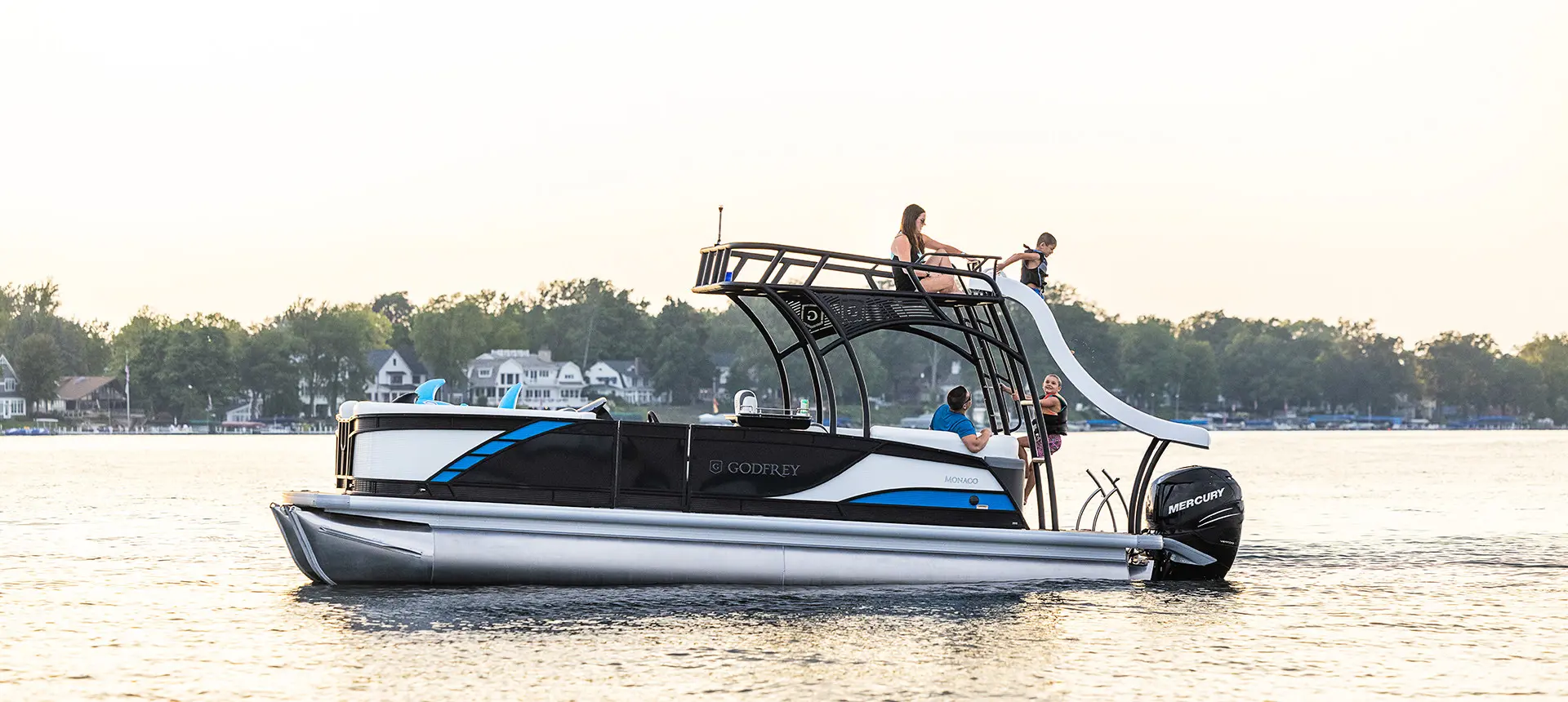 2021 Luxury Godfrey Monaco Double Deck Pontoon With Slide & Grill