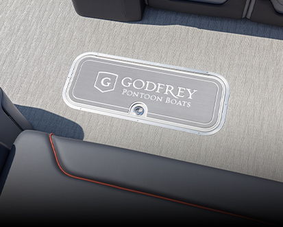Close-up detail of a Godfrey foam locker lid. 