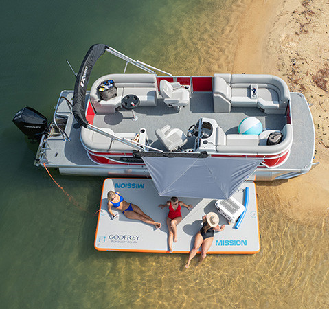 Toolless Boat Accessory Attachment System | Godfrey Pontoon Toolless Boat Accessory Attachment System | Godfrey Pontoon