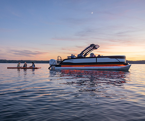 Updated auto nav and anchor light technology on a Godfrey pontoon boat.