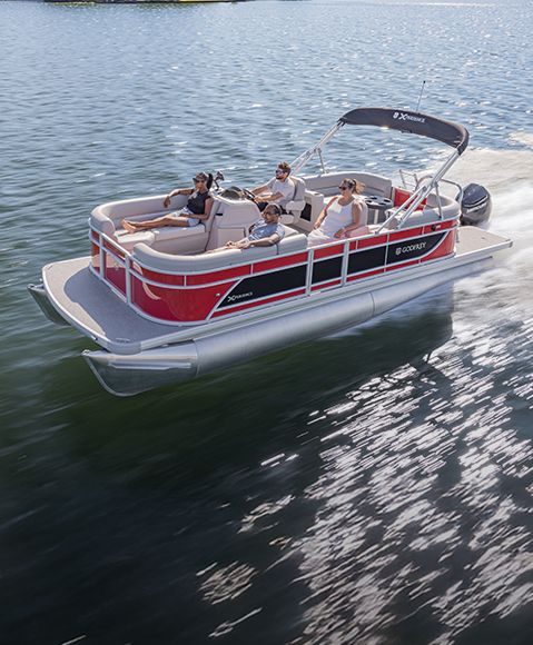 Explore Godfrey pontoon boats with Split Bench layouts.