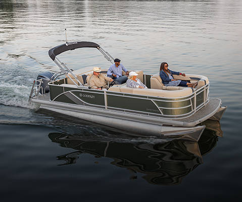 Explore Godfrey pontoon boats with Cruise layouts.