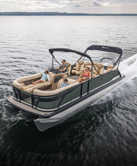 Explore Godfrey pontoon boats with the Split Bench layout.