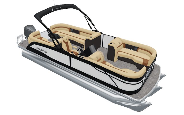 Explore Godfrey Monaco Split Bench pontoons.