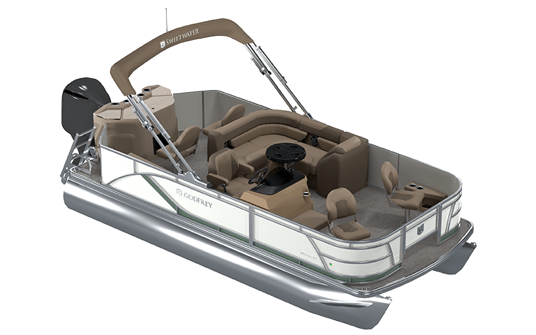 Explore Godfrey Sweetwater Fishing pontoons.