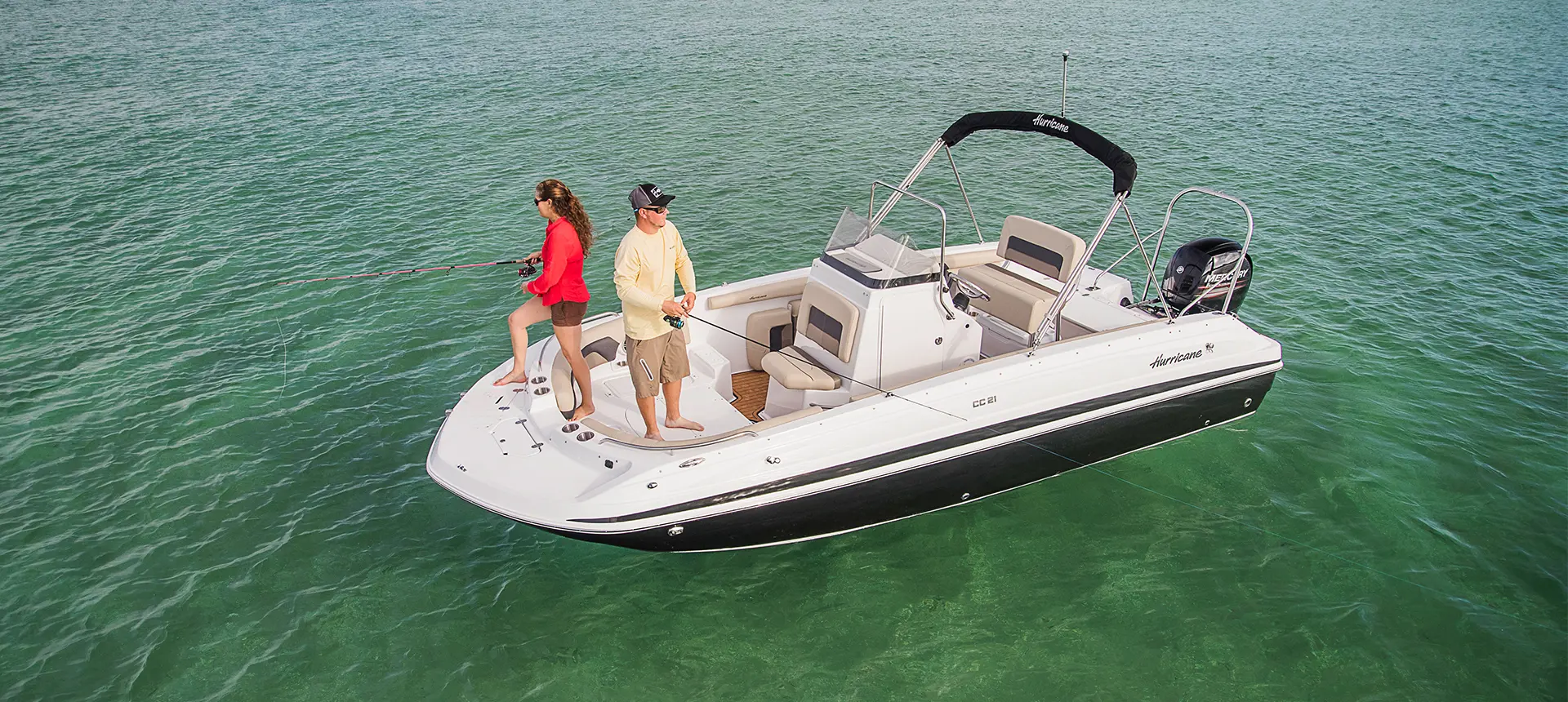 Hurricane CC 21 OB: Center Console Deck Boat Delight 