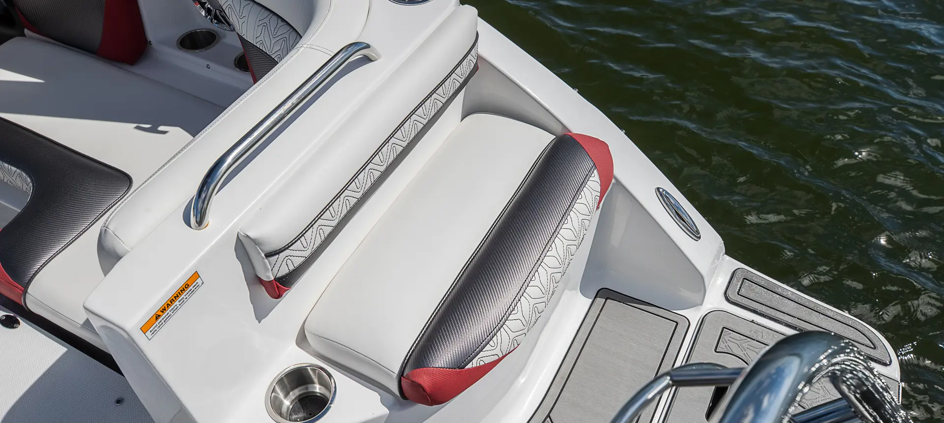 stern seating on the hurricane sundeck OB deck boat