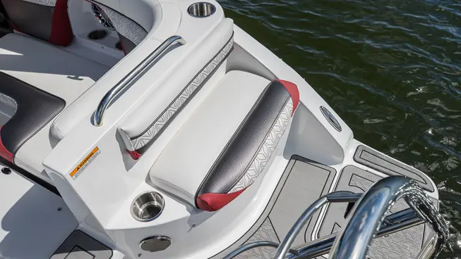 stern seating on the hurricane sundeck OB deck boat