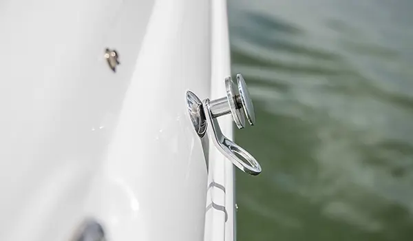 boat hooks on a hurricane sundeck 2200 DC OB deck boat