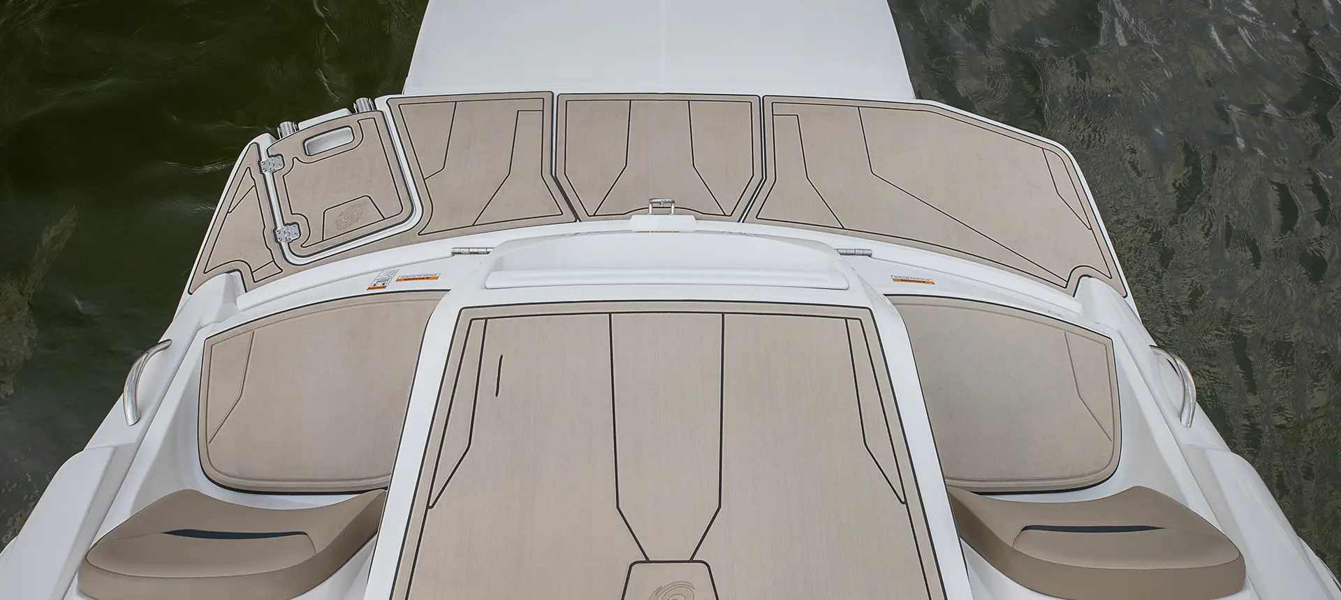 stern swim platform on a hurricane sundeck sport i/o deck boat