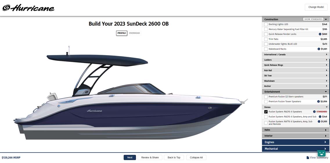 Hurricane Deck Boats