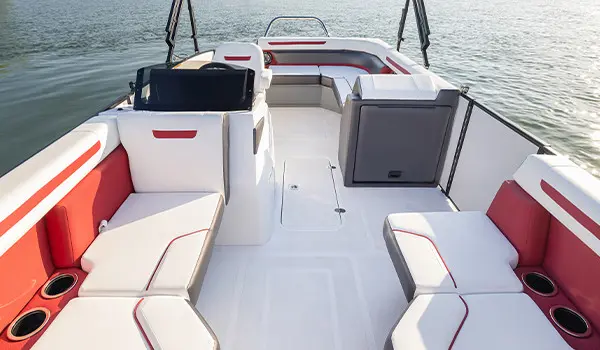 Front seating on a Hurricane Fundeck 1960 RE OB.