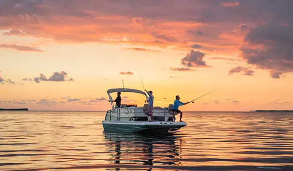 parked hurricane fundeck 2360 ref ob during sunset