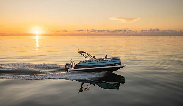 sunset cruise on a hurricane fundeck 2360 sfl ob