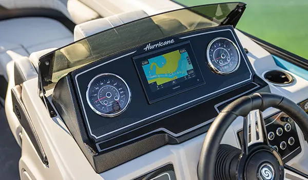 console on a hurricane fundeck 2360 sfl ob