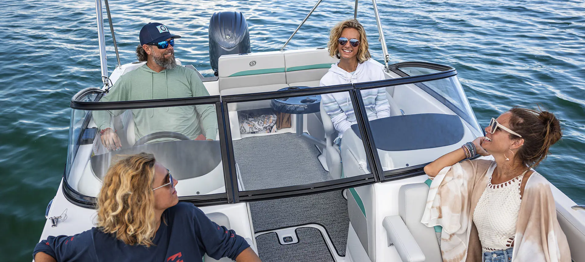 overhead view of friends on hurricane sundeck 217 ob