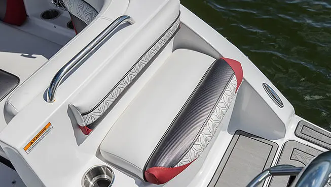 integrated stern deck seating on a hurricane sundeck ob boat