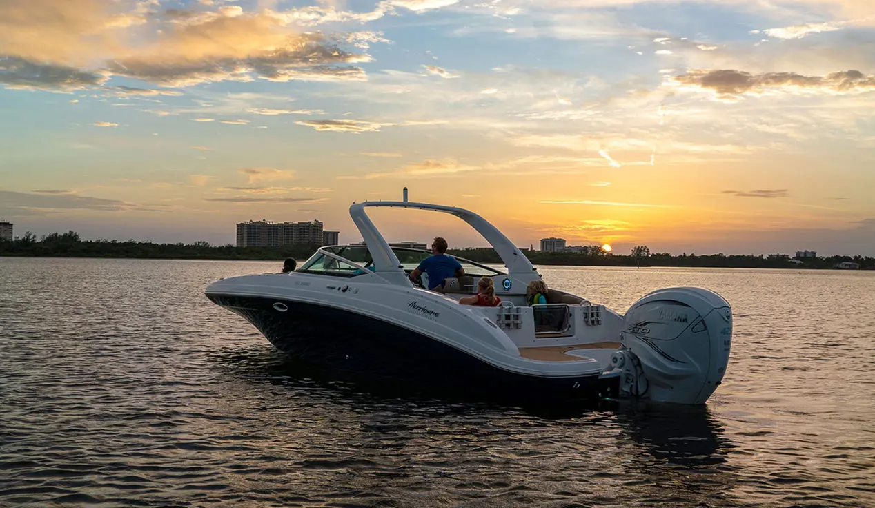 swim deck on a hurricane sundeck ob boat